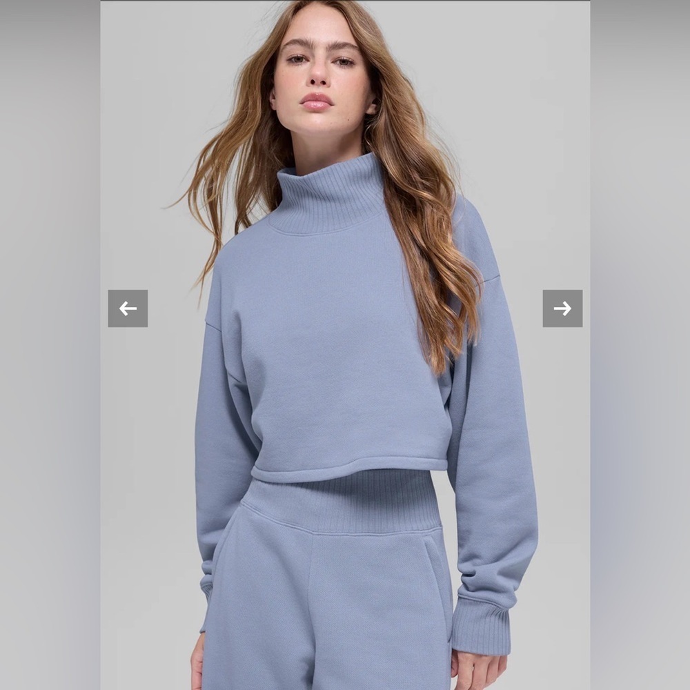 ALO Cropped Serenity Coverup XS Winter Frost NWT